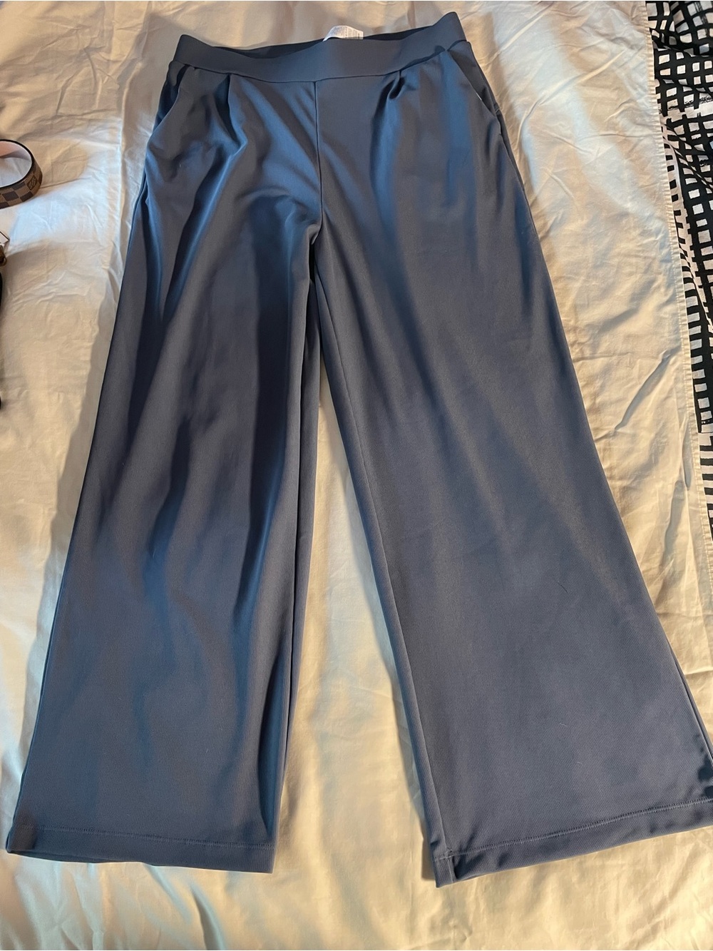 HALARA Wide-Leg light blue Pull-On Pants